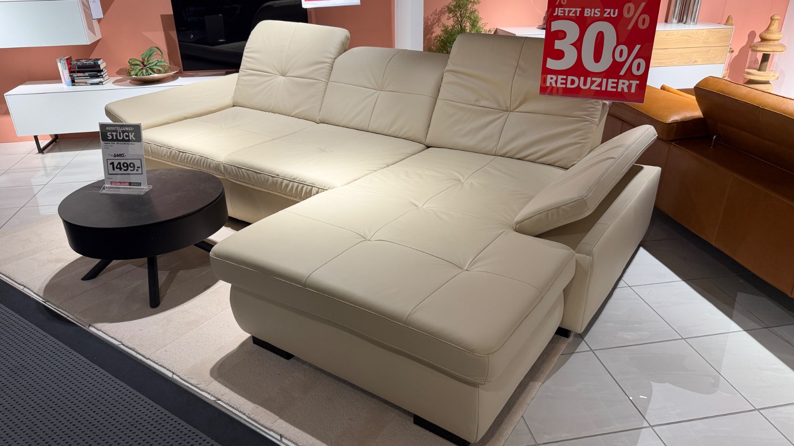 Sofa ca. 309 x 195 cm in beige