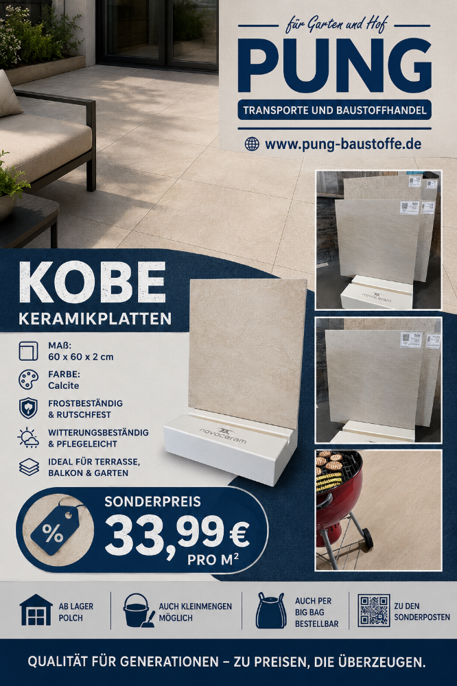 Kobe Calcite 60x60x2 cm rektifiziert Outdoor Plus (2.Wahl)