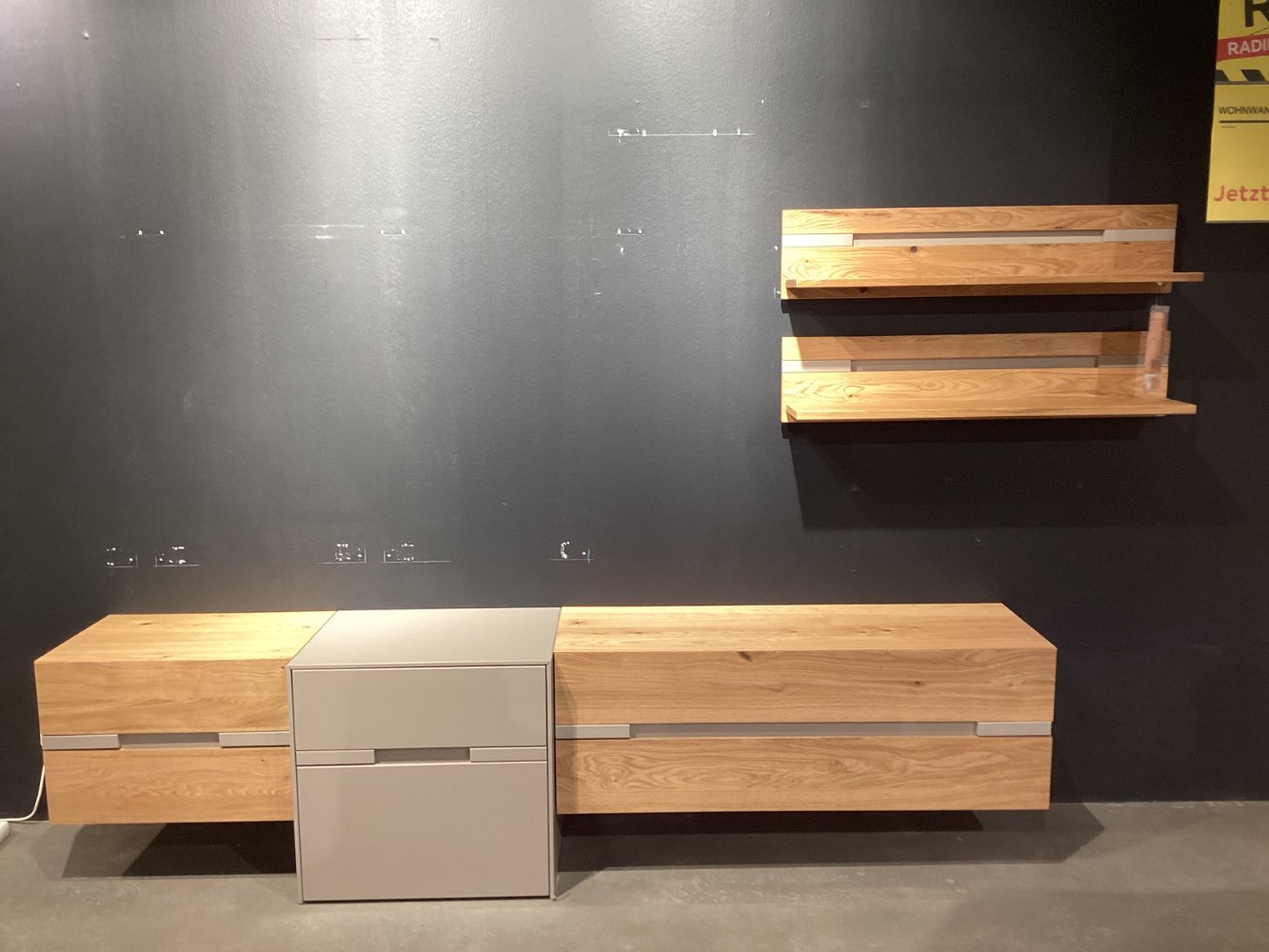 Möbel, Novel, Wohnwand Shuffle, ca. 280x153x47cm, Wildeiche