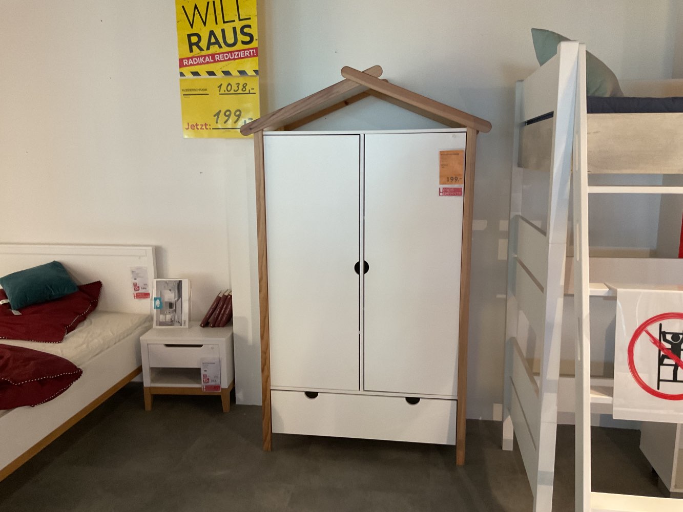 XXXLutz Ausstellungsstück Möbel Kleiderschrank Alouette weiß Kief