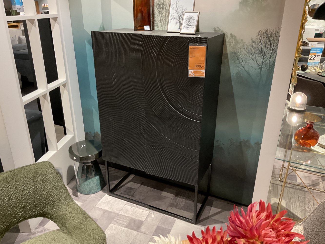 XXXLutz Ausstellungsstück Möbel Highboard Rampur schwarz Mango ma