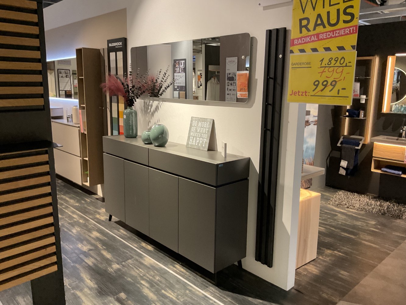 XXXLutz Ausstellungsstück Möbel Garderobe Unique graphit
