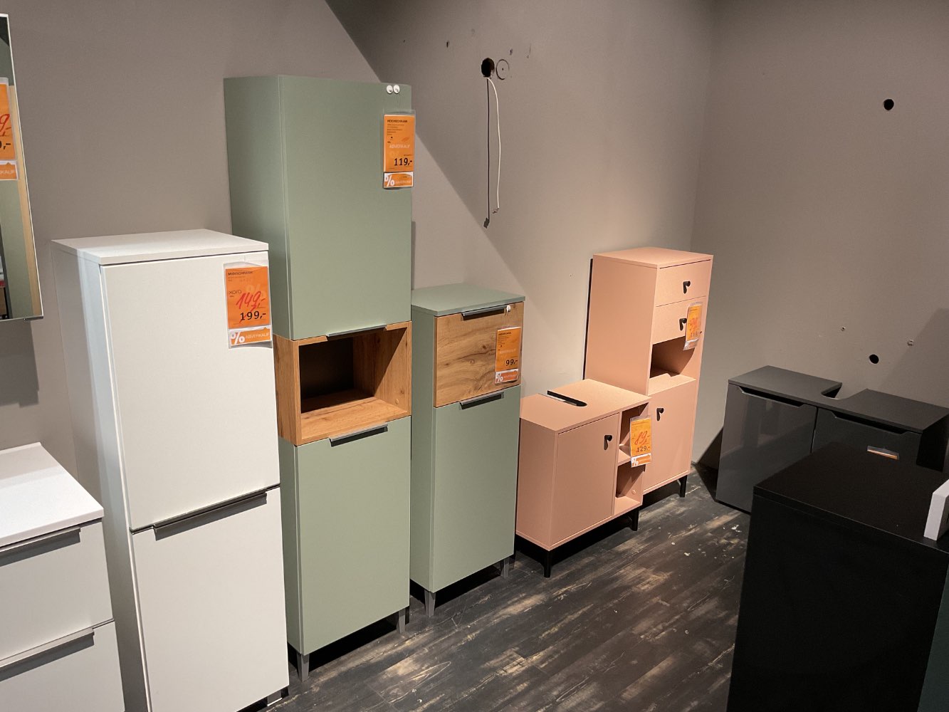 XXXLutz Ausstellungsstück Möbel Highboard Smilla grün Eiche