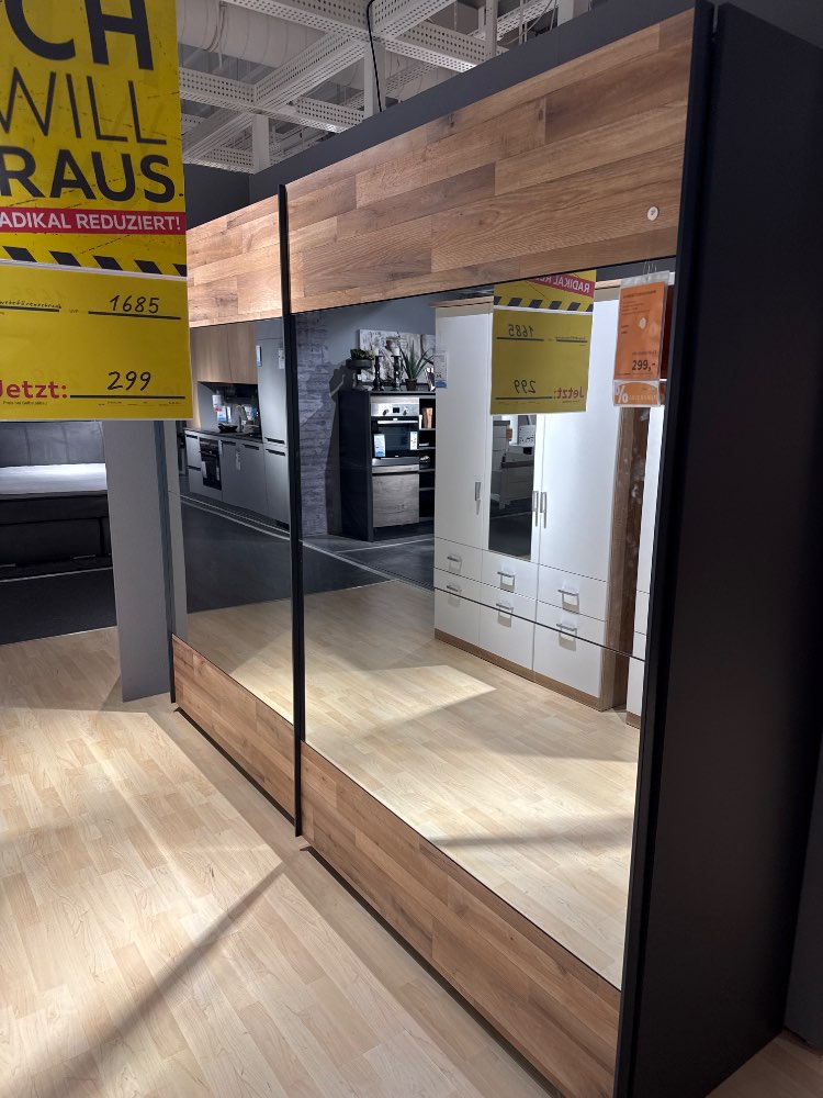 Möbel Schwebetürenschrank Salerno Eiche NB XXXLutz