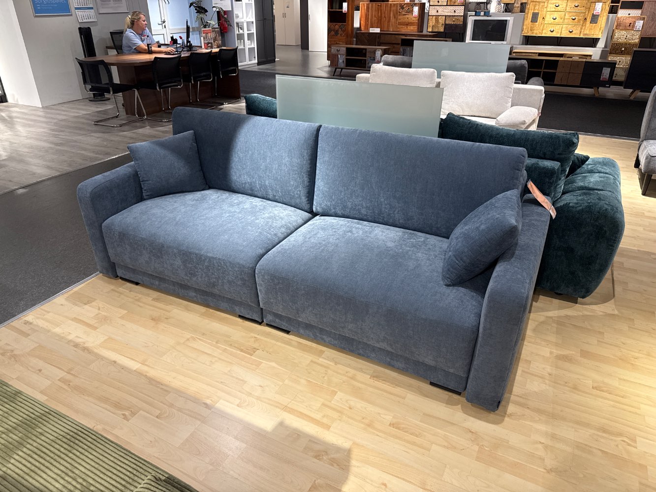 Möbel Schlafsofa Trix Webstoff blau XXXLutz Hirschaid