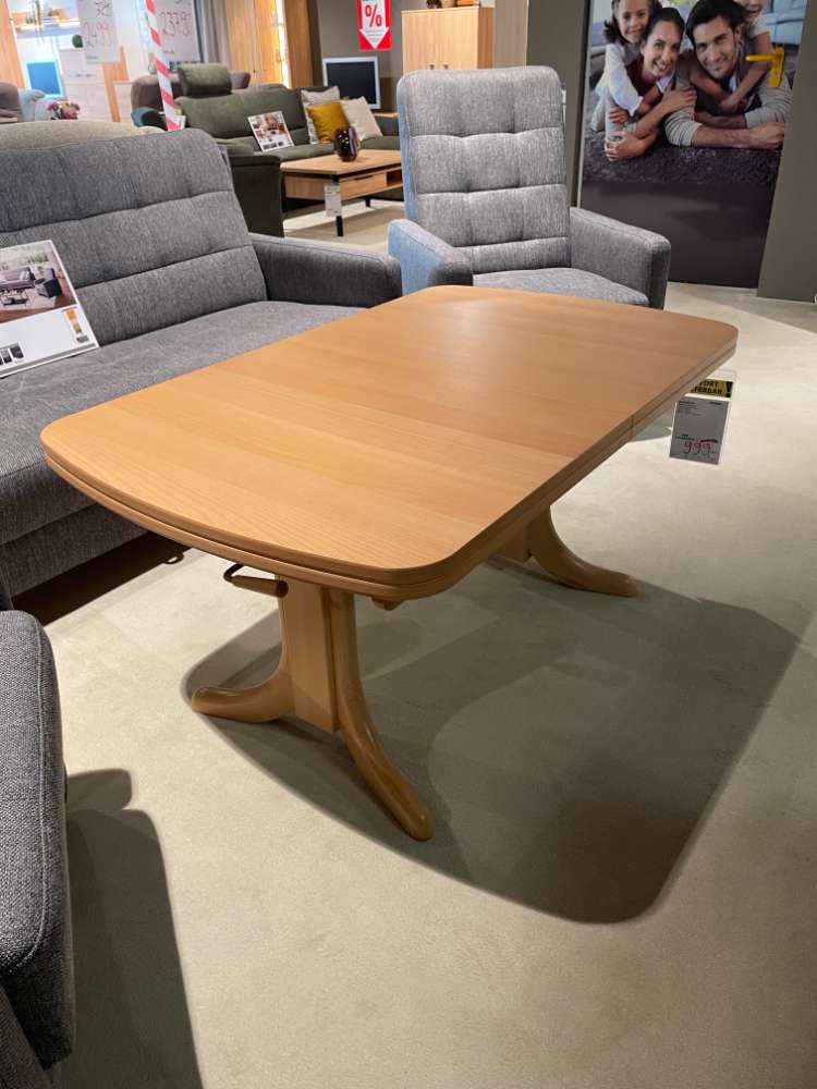 Couchtisch mit Kulissenauszug & Höhenverstellbarkeit