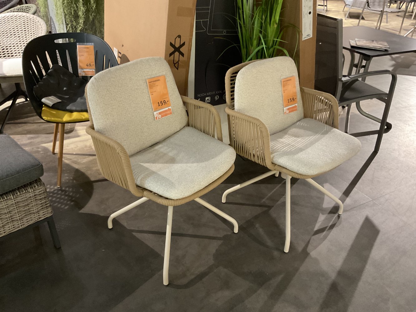 XXXLutz Ausstellungsstück Möbel Gartensessel Due beige drehbar