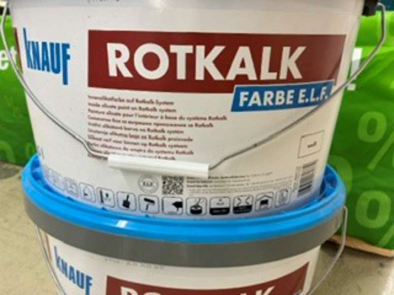 Rotkalk Farbe E.L.F. 12,5L ,weiß