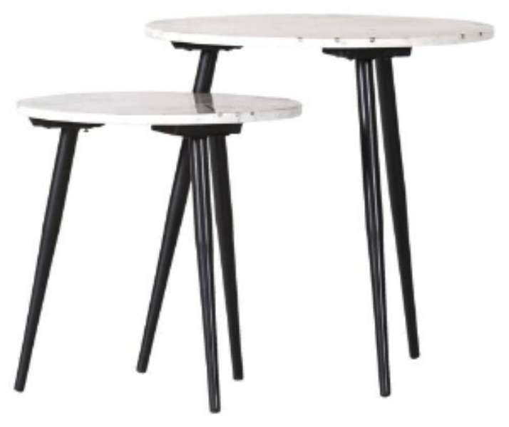 BEISTELLTISCHSET MARMORO