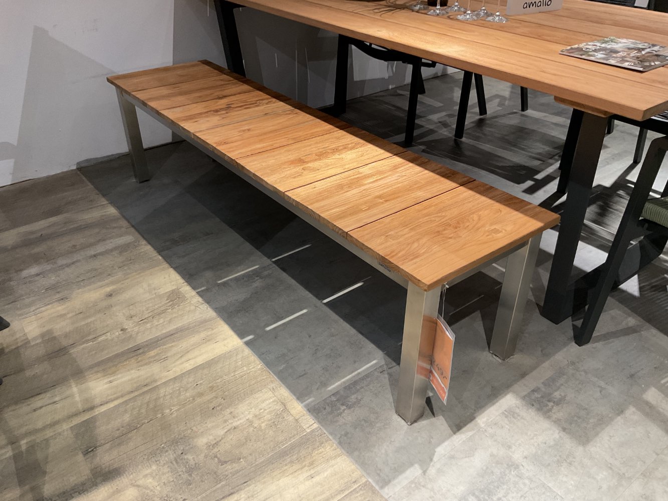 XXXLutz Ausstellungsstück Möbel Gartenbank Jaen Edelstahl Teak