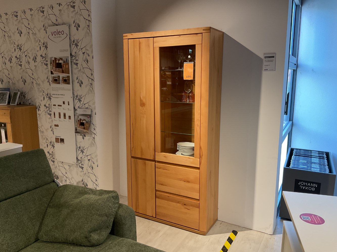 XXXLutz Ausstellungsstück Möbel Vitrine Timos Kernbuche massiv