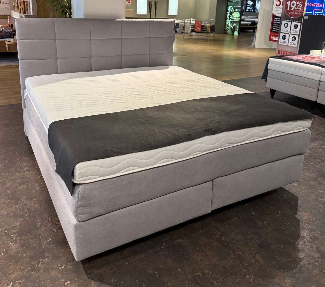 Boxspringbett grau 180×200⚡️Sparpreis⚡️