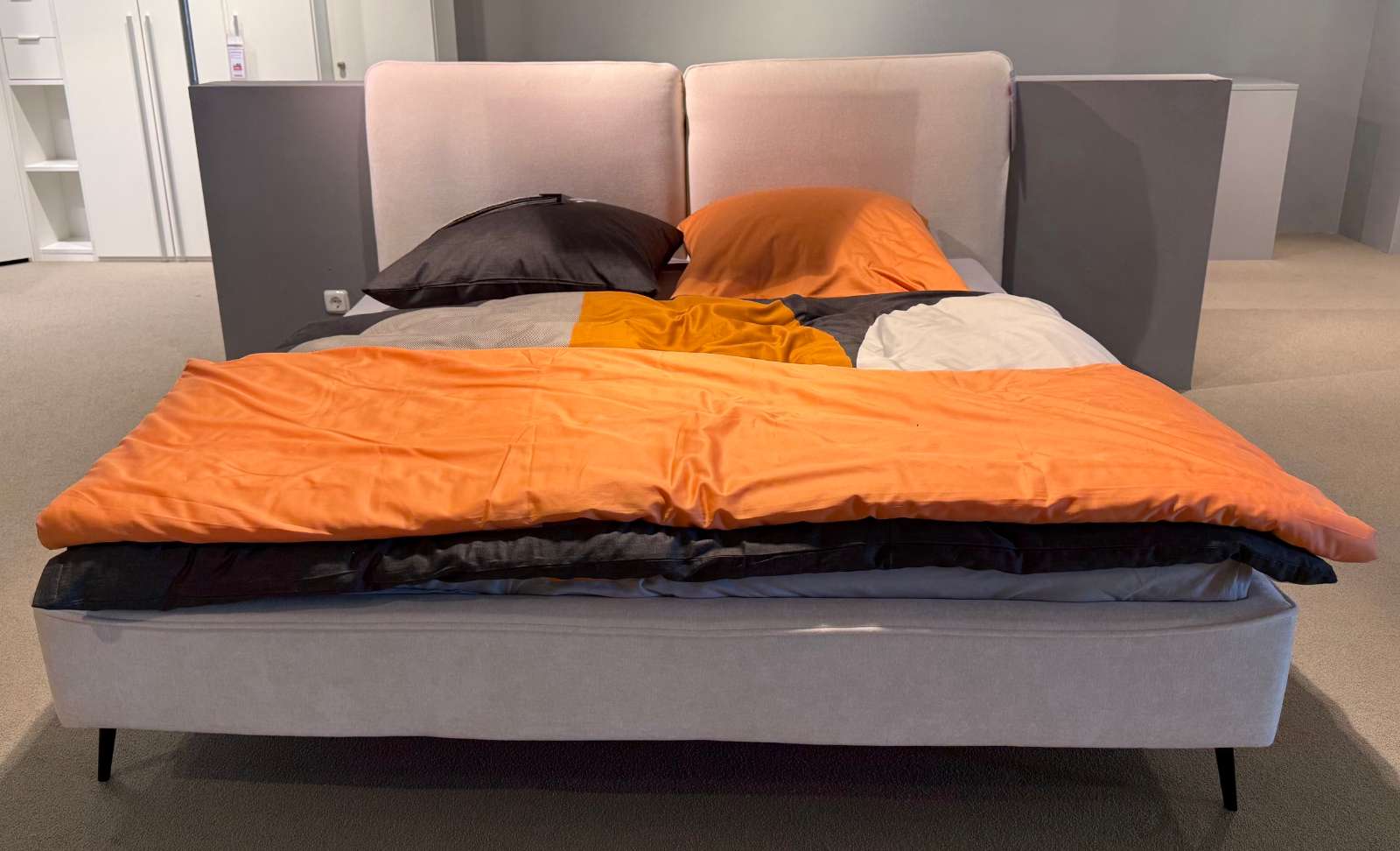 Polsterbett mit Kopfteil Kissenoptik⚡️Sparpreis⚡️