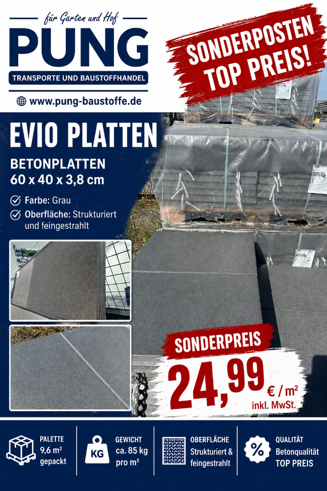 Evio 60x40x3,8 cm Grau (2.Wahl)