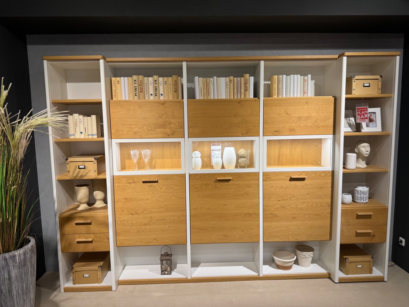 Bücherregal, Anbauwand, Wohnwand, Bücherschrank