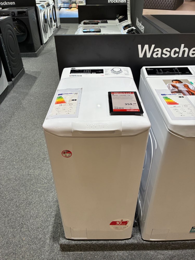 Toplader, 1400 UpM, 7 kg