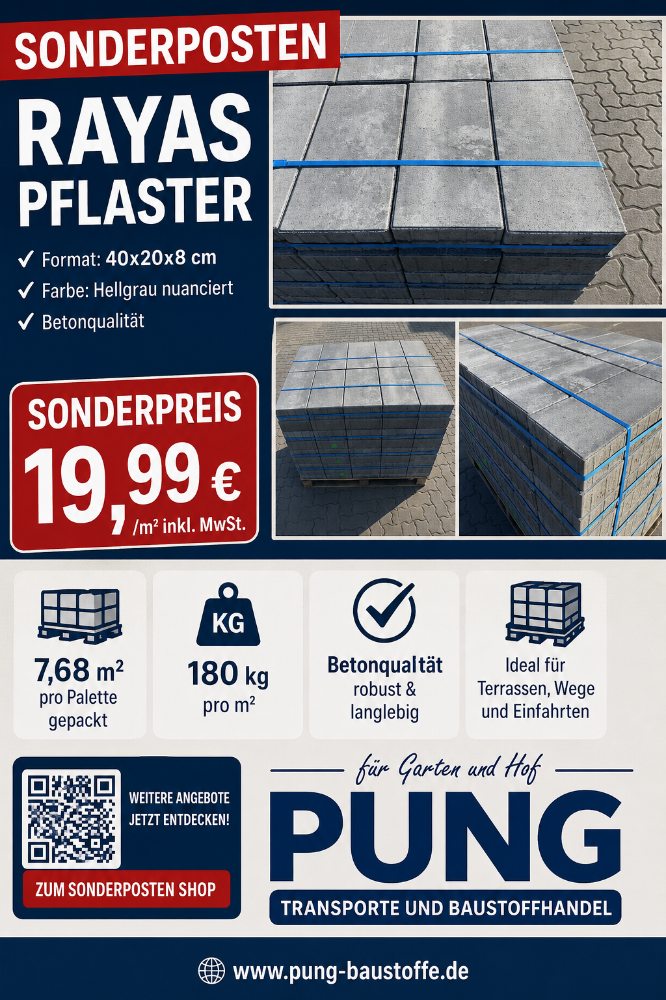 Rayas 40x20x8 cm hellgrau nuanciert (2.Wahl)