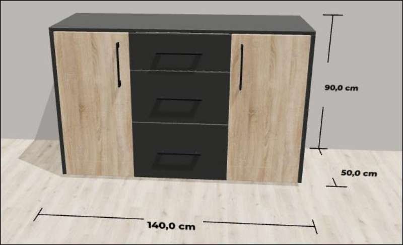 Kleider Schrank und Kommode