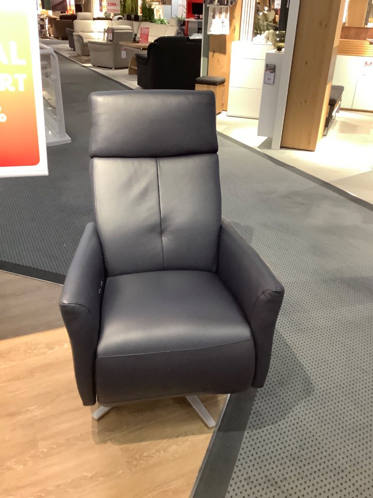 Relaxsessel Leder  blau