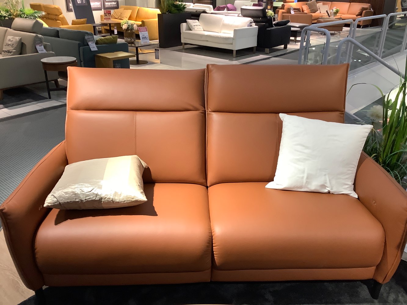 2 und 2,5 Sitzer Echtleder cognac