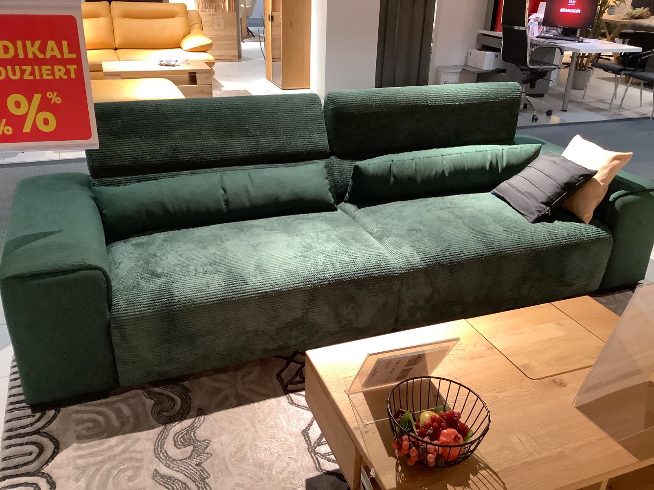 Bigsofa Stoff grün