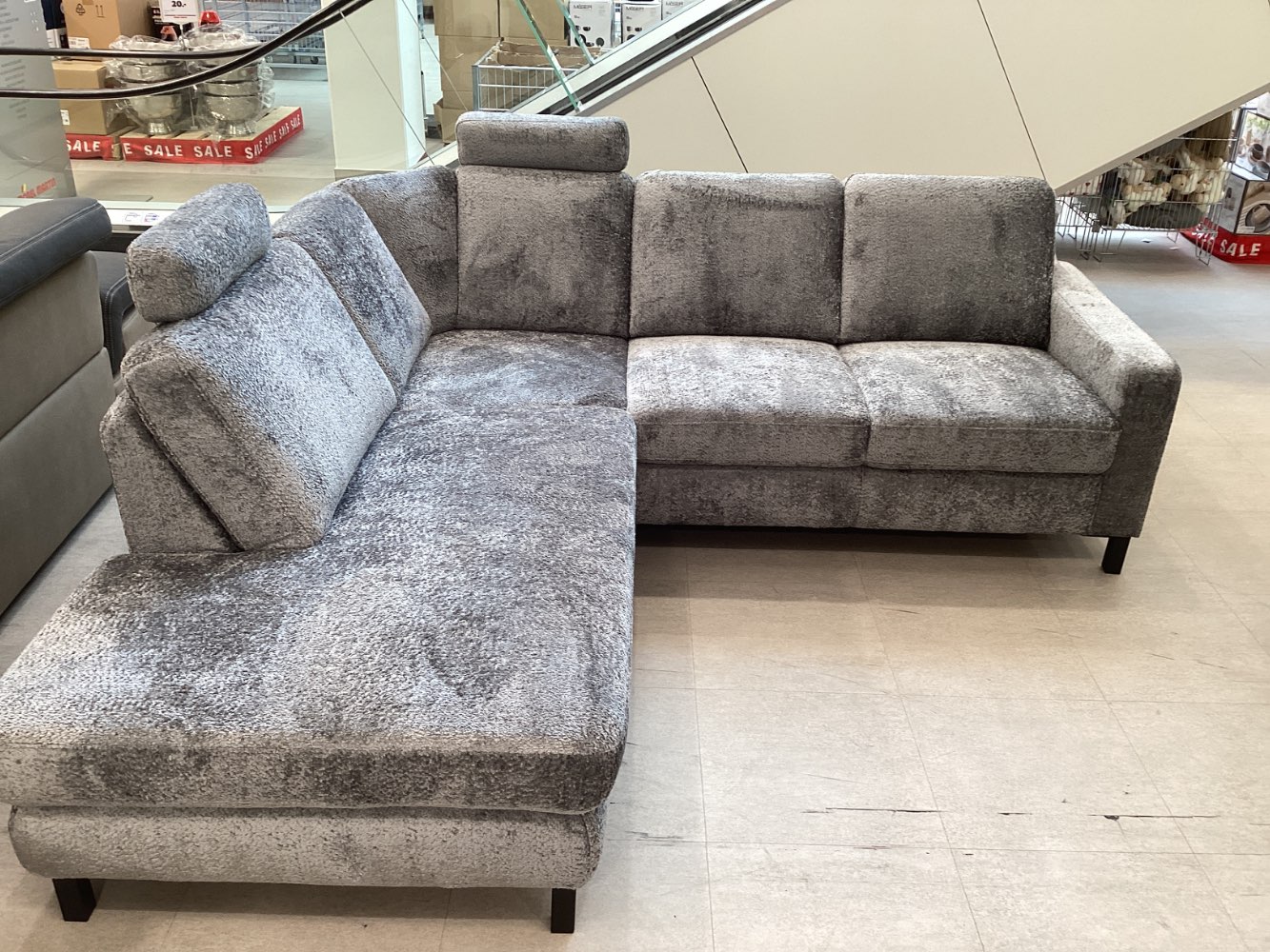 Ecksofa Musterring MR365 teddy grau, ca. 320×260 cm