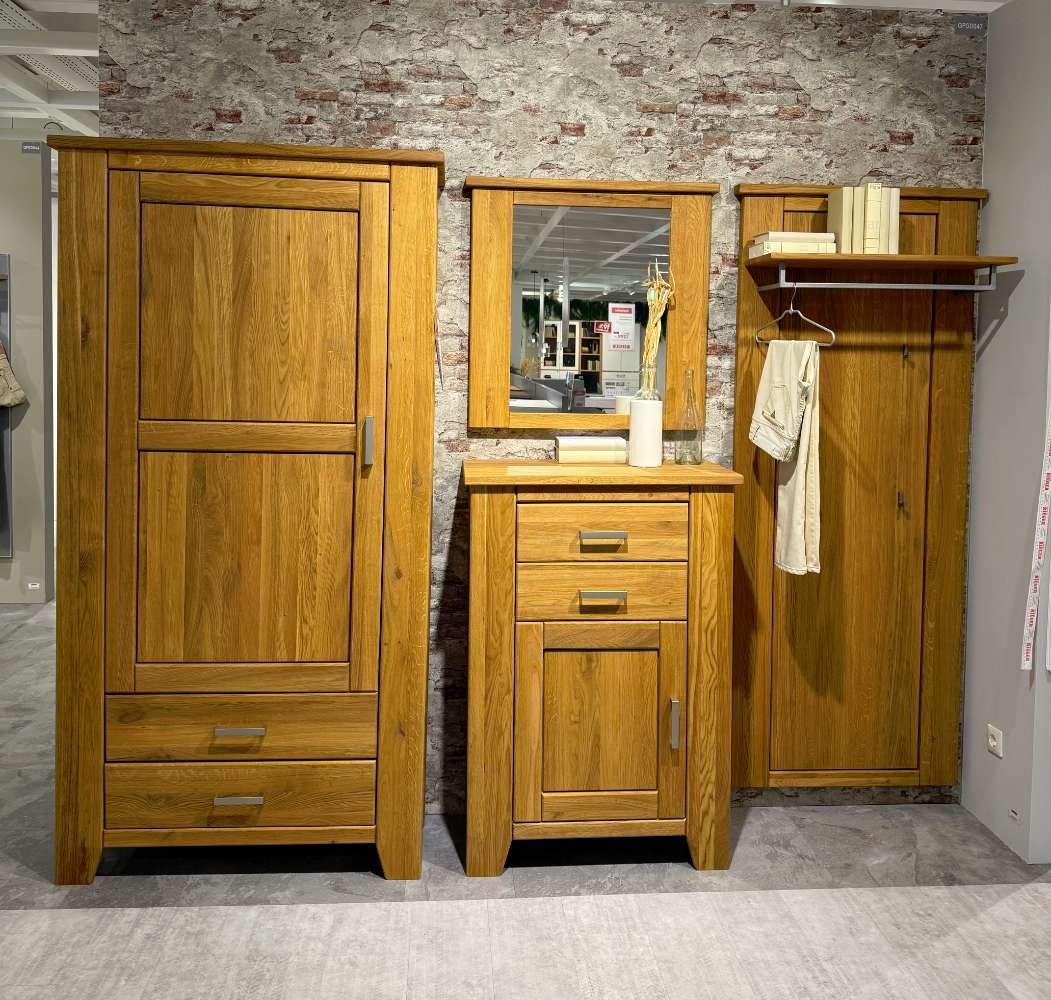 Garderobe Wildeiche massiv natur geölt⚡️Sparpreis⚡️
