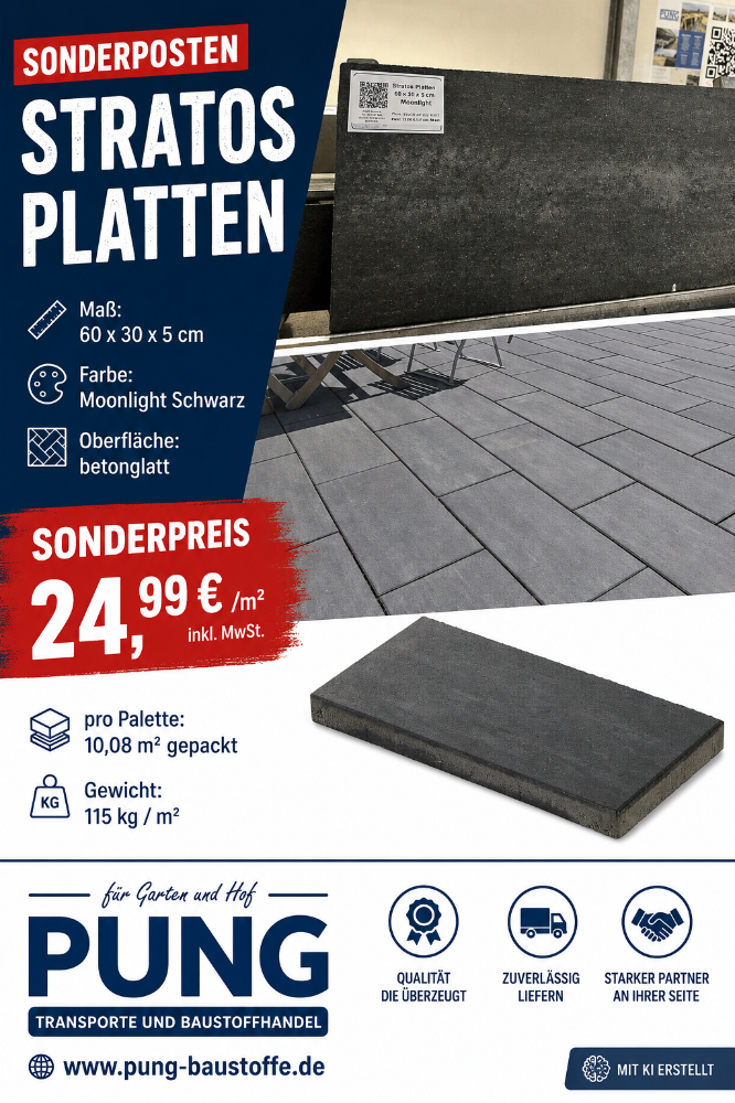 Stratos Terrassenplatten 60x30x5 cm Moonlight Schwarz (2.Wahl)