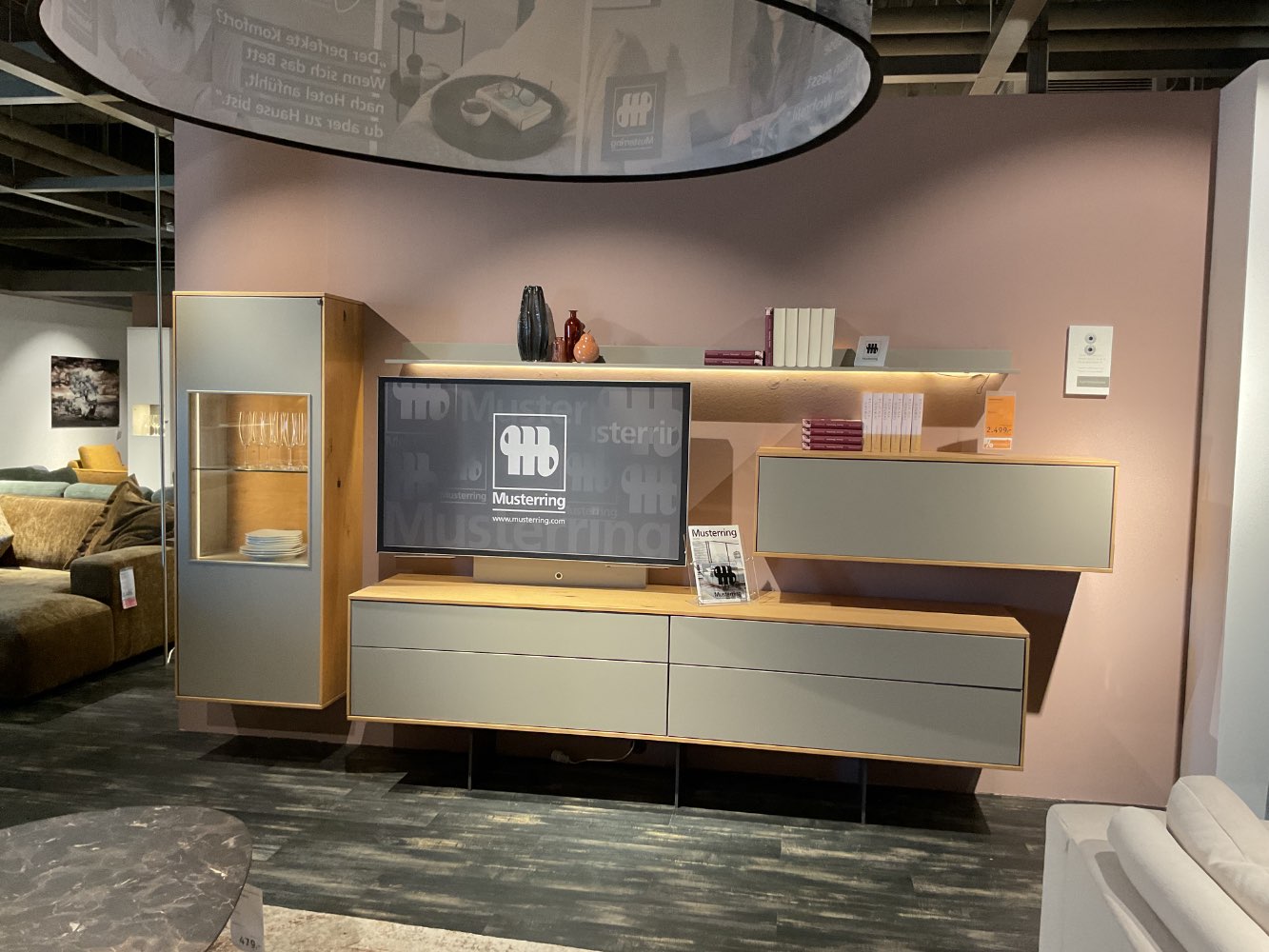 XXXLutz Ausstellungsstück Möbel Wohnwand Kara Musterring grau