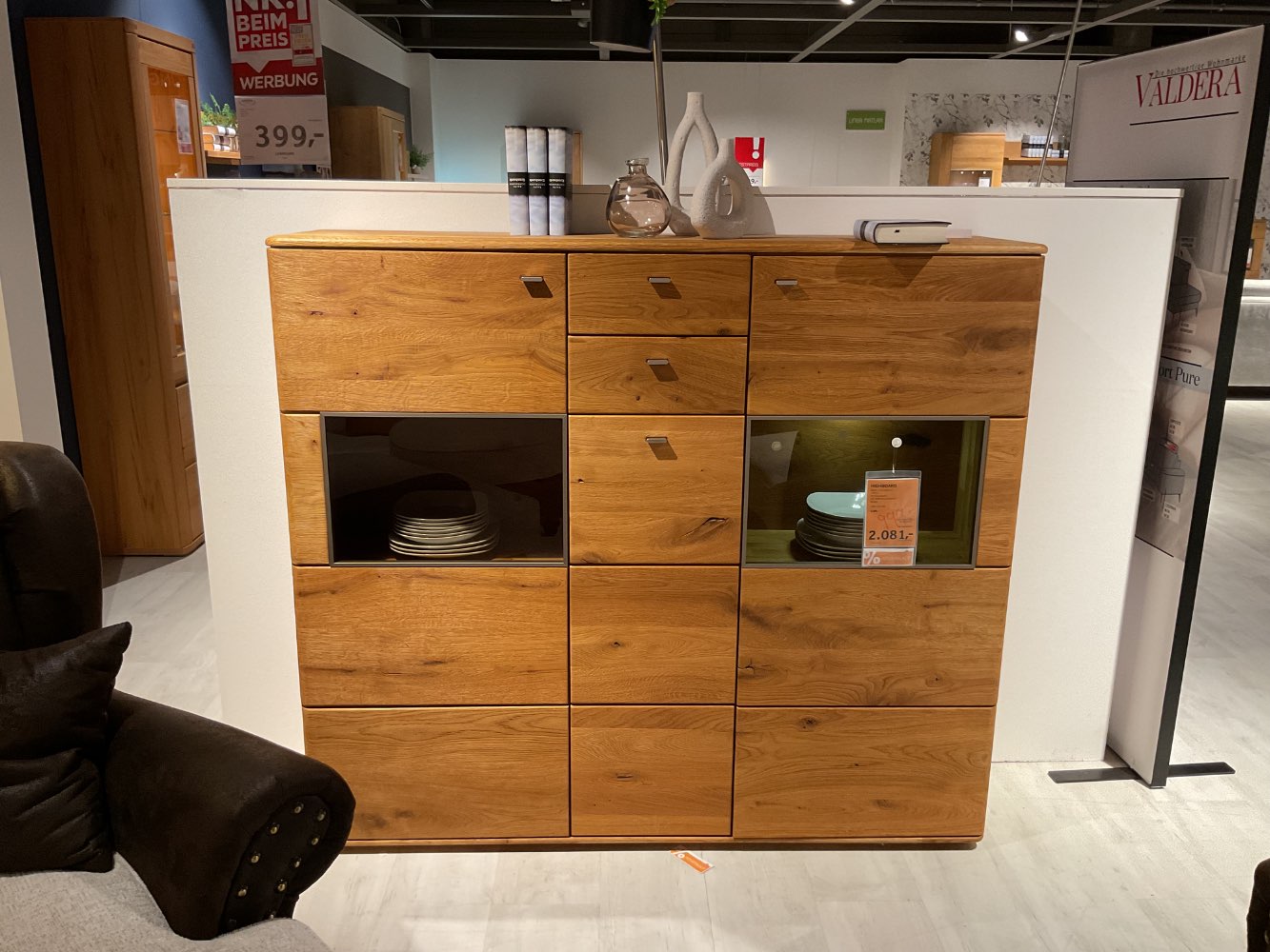 XXXLutz Ausstellungsstück Möbel Highboard Denver Eiche massiv