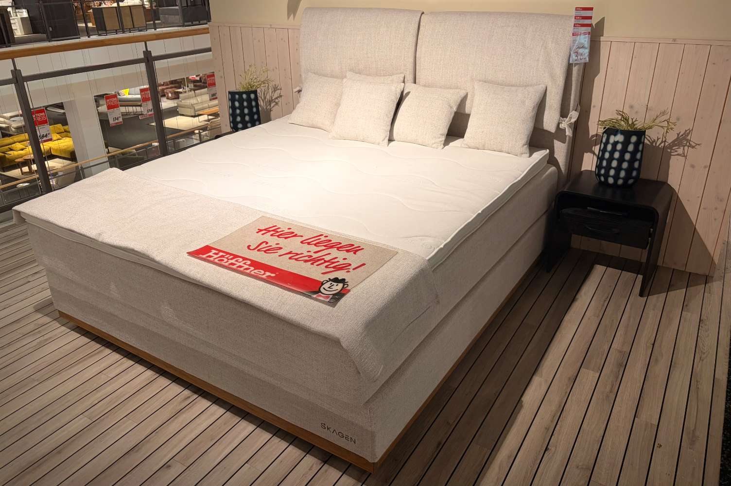 Boxspringbett natur