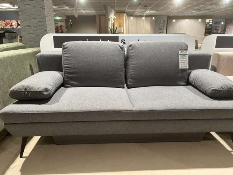Schlafsofa grau mit Stauraum