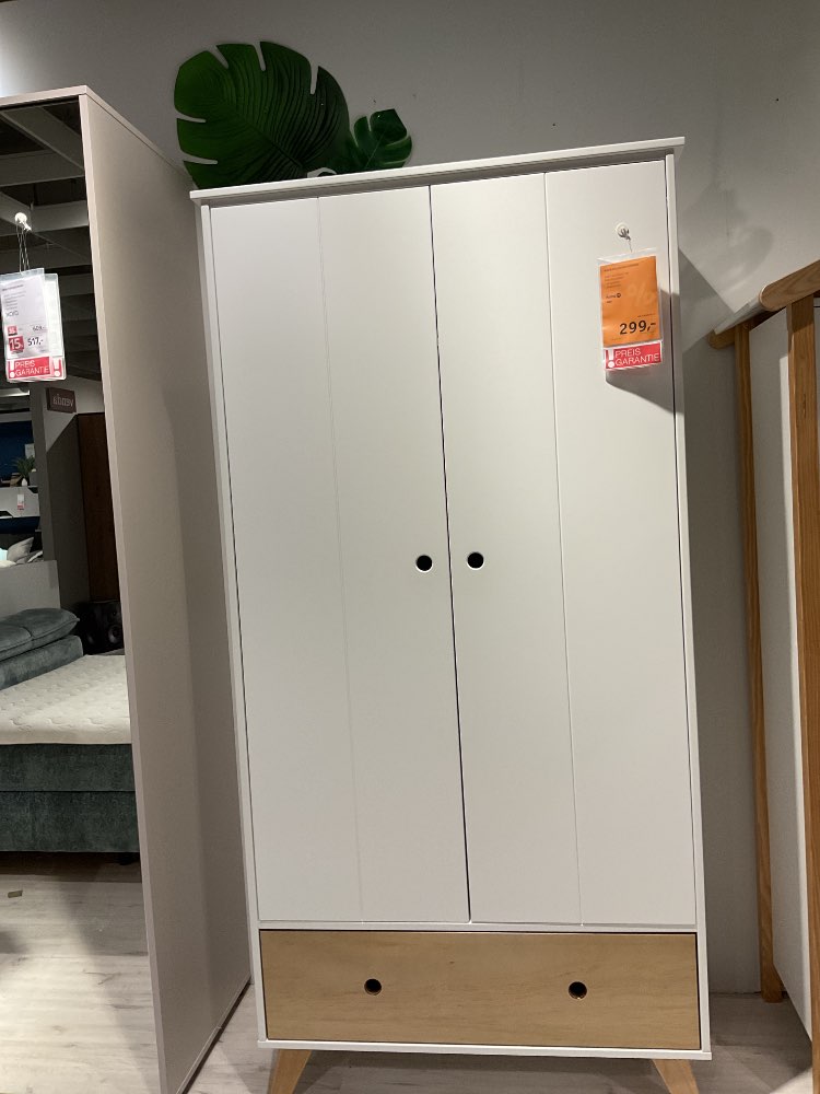 Kinderkleiderschrank Tipi weiß B 95 cm