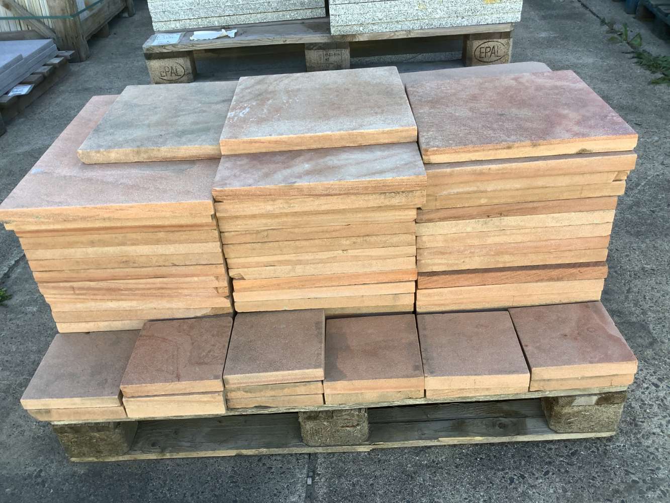 ⭐️ SONDERPOSTEN ⭐️ – Terrassenpl., Sandstein, terracotta-orange