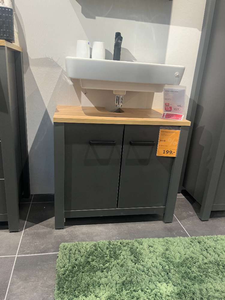Möbel, Badezimmer Waschbeckenunterschrank Anthrazit, XXXLutz