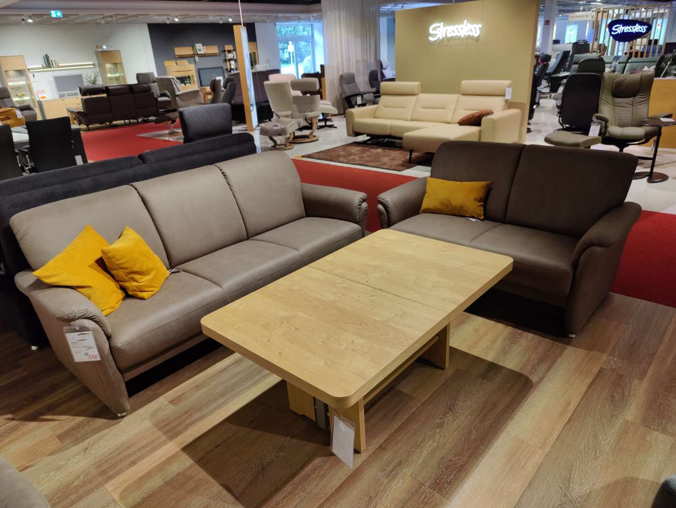 Garnitur – 3-2 – Sofa – inkl Hocker – Couch – GRUBER – Andorra