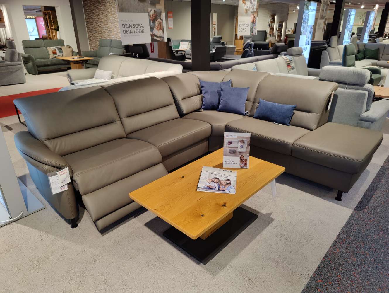 Ecksofa – Garnitur – Ledersofa – Ledergarnitur – mit Motor