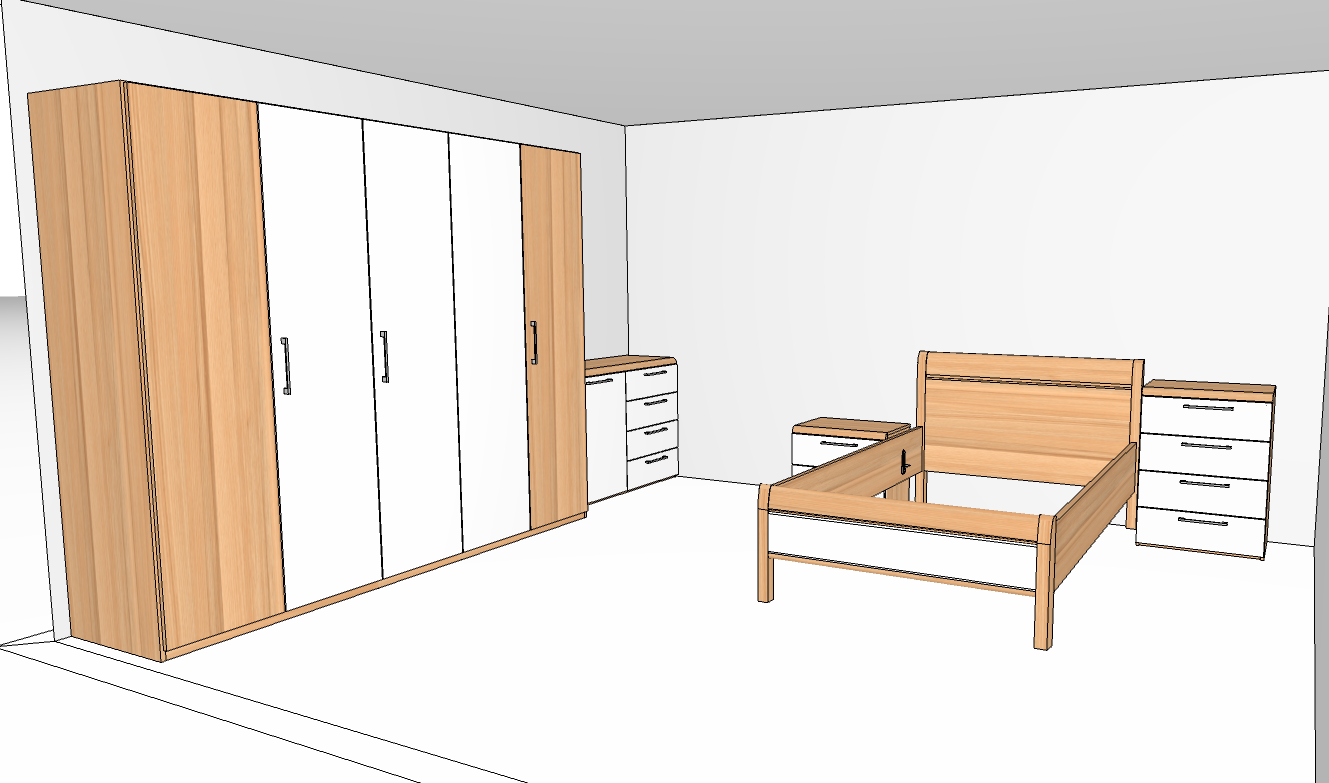 Mondo Comfort Plus Schlafzimmer Kernbuche, Lackweiß / Disselkamp