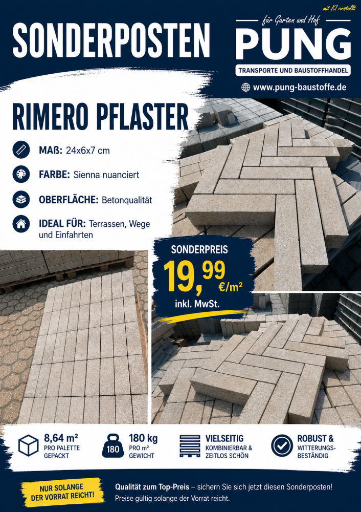 Kann Pflaster Rimero 24x6x7 cm Sienna (2.Wahl)