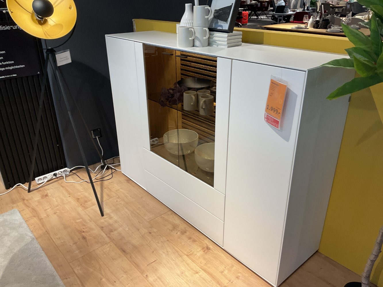 Highboard Yonna Eiche / weiß schöner wohnen