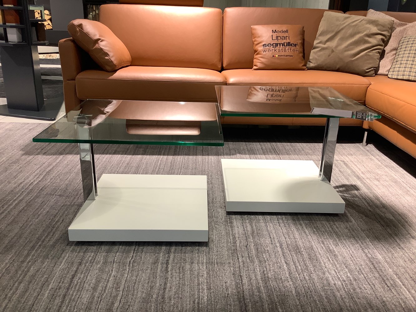 Couchtisch Sicherheitsglas rollbar