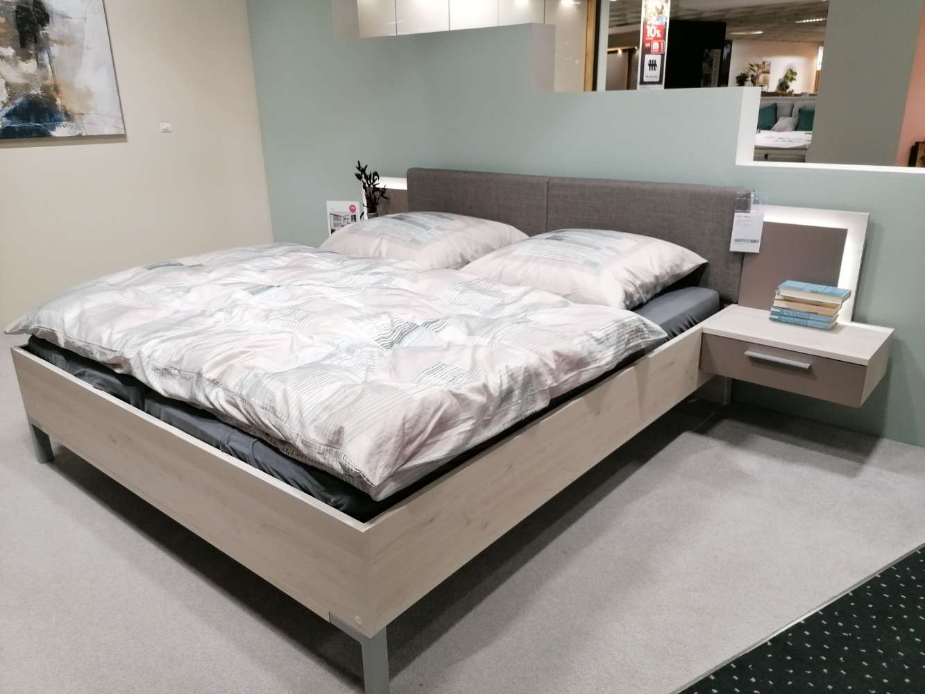 Schlafzimmer Edelesche/ Basalt /Pol-Power