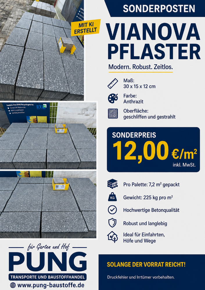 Zena 30x15x10 cm Anthrazit geschliffen & gestrahlt (Restposten)