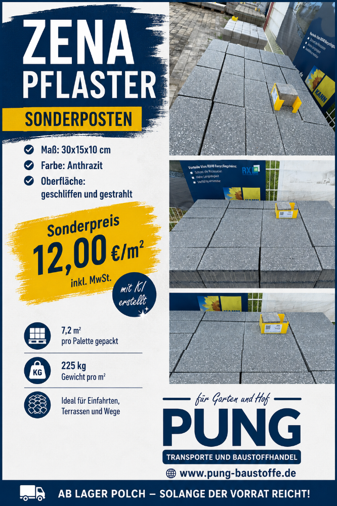 Zena 30x15x10 cm Anthrazit geschliffen & gestrahlt (Restposten)