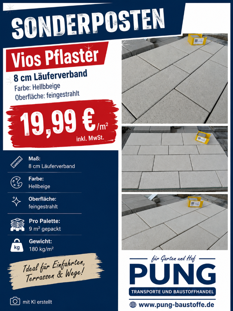 Vios  Läuferverband 8 cm hellbeige feingestrahlt (Restposten)