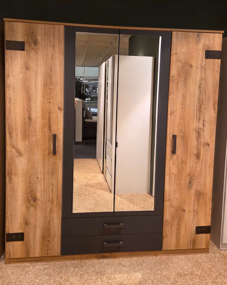 Drehtürschrank mit 2 Frontschubkästen
