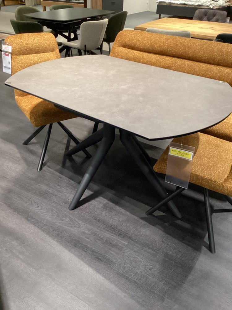 Esstisch platte Keramik Anthrazit ca.135 cm Längenseitenauszug