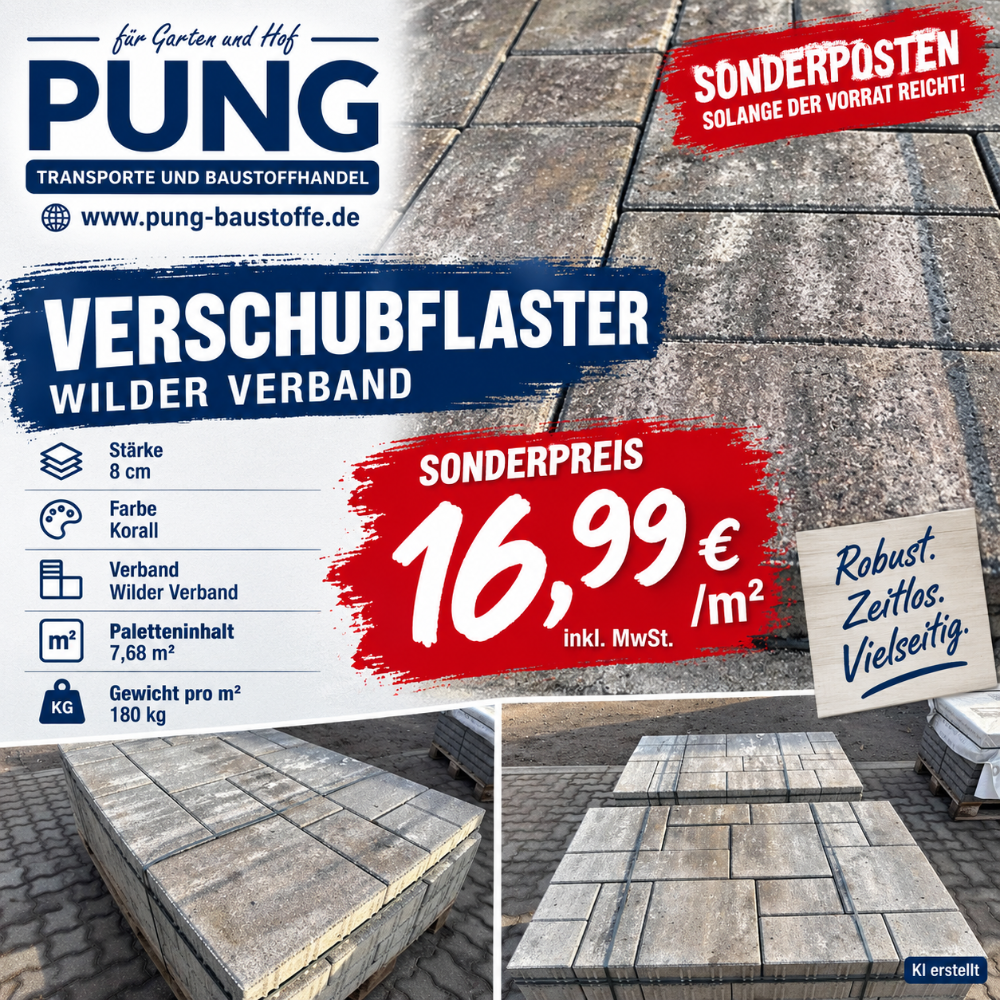 Verschubpflaster Wilder Verband 8 cm korall (2.Wahl)
