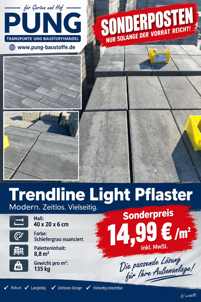Trendline Light 40x20x6 cm Schiefergrau nuanciert (Restposten)