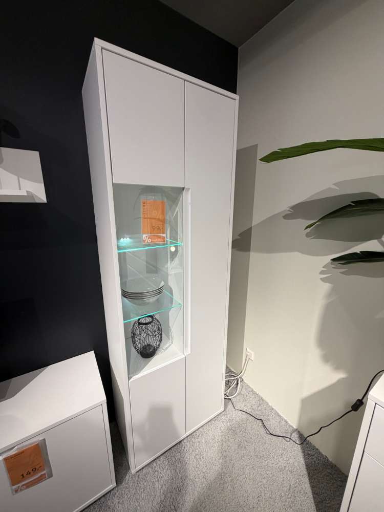 Vitrine, Carry, ca. 65cm, Weiß Hgl., XXXLutz